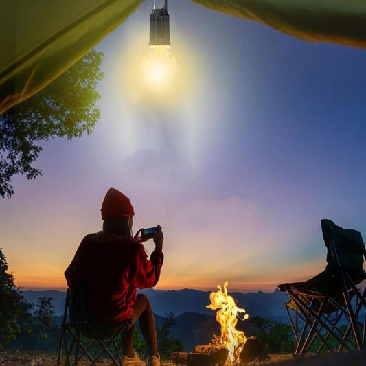 Multi-purpose Led Rechargeable With 3 Modes Outdoor Camping Work Light Bulb With Hook For Hanging