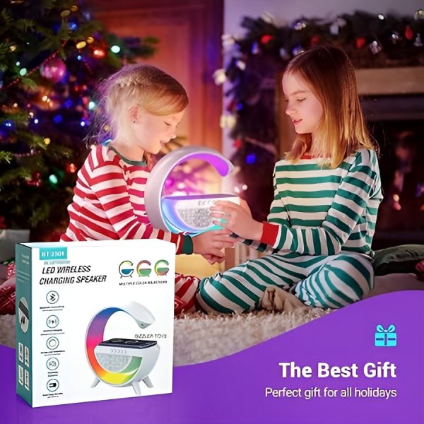 G Shaped Rgb Light Table Lamp With Wireless Charger